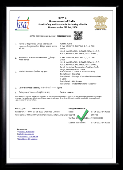 FSSAI Certificate